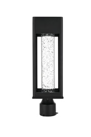 Amaris Outdoor Post Light in Black And Clear