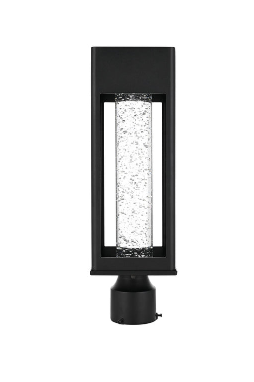 Amaris Outdoor Post Light in Black And Clear