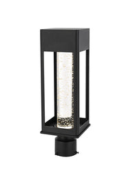 Amaris Outdoor Post Light in Black And Clear