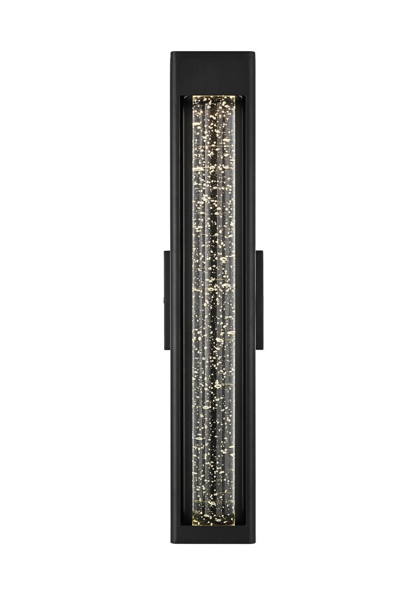 Amaris 22" Outdoor Wall Sconce in Black And Clear
