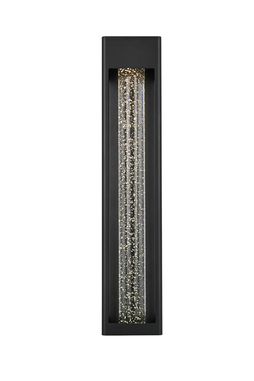 Amaris 27" Outdoor Wall Sconce in Black And Clear
