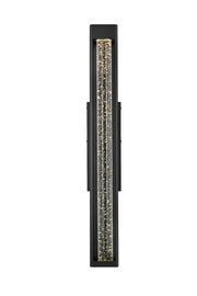 Amaris 32" Outdoor Wall Sconce in Black And Clear