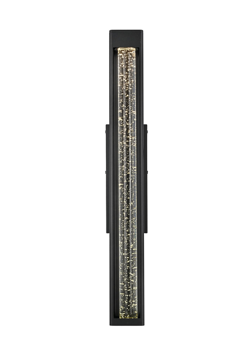 Amaris 32" Outdoor Wall Sconce in Black And Clear