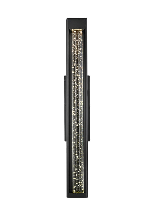 Amaris 32" Outdoor Wall Sconce in Black And Clear