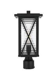 Jada Outdoor Post Light in Black And Clear