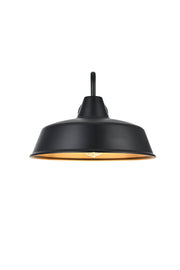 Tinsley 16" Outdoor Wall Sconce in Black And Clear