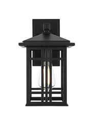 Harley 13" Outdoor Wall Lantern in Black And Clear