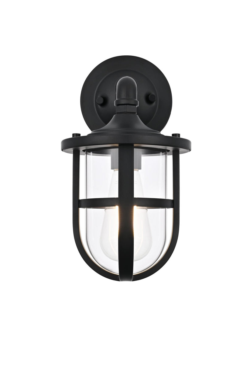 Hugo Outdoor Wall Lantern in Black