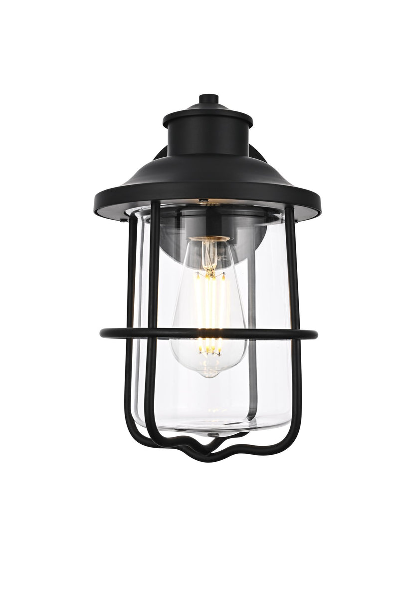 Huxley Outdoor Wall Lantern in Black
