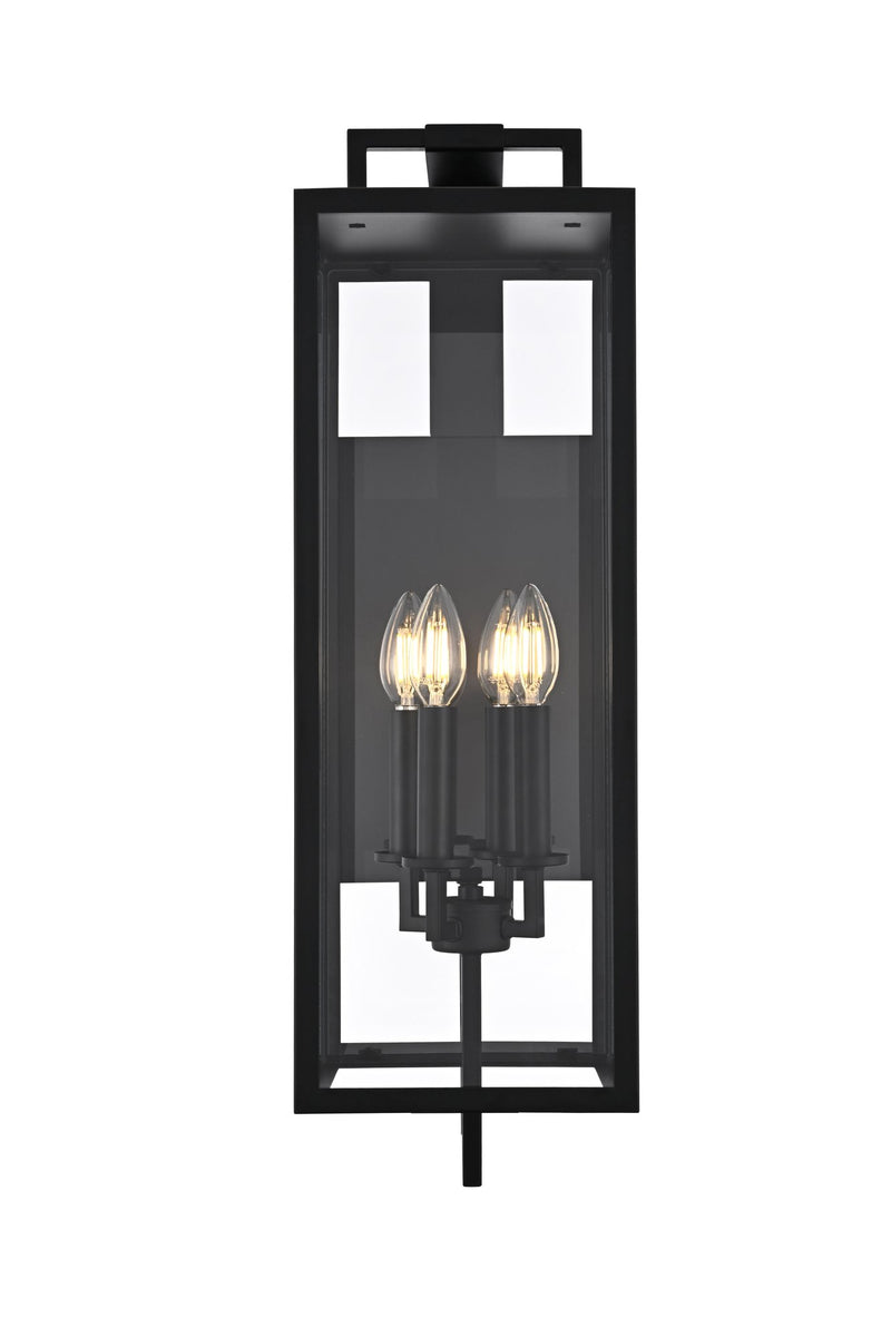 Jairo 4-Light Outdoor Wall Lantern in Black