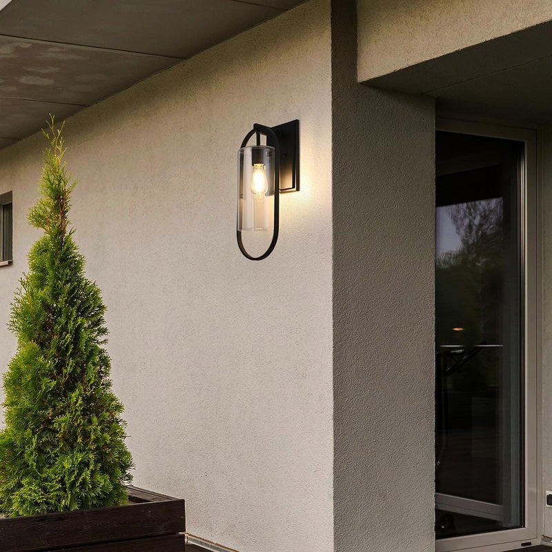 Jaxson 10" Outdoor Wall Sconce in Black