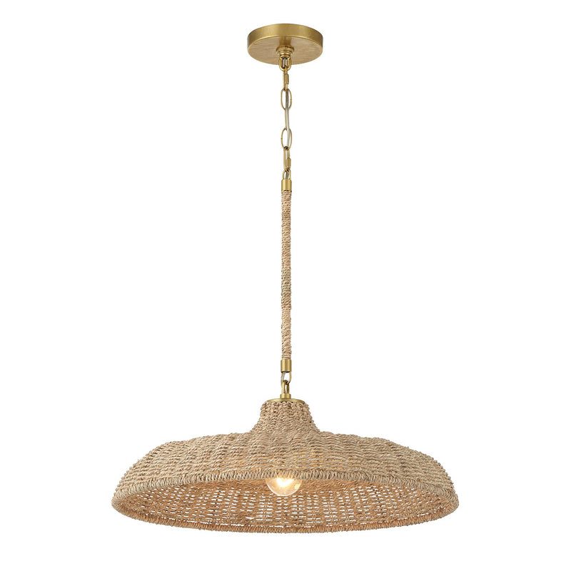 Odessa 1 Light 20.5" Pendant in Soft Gold