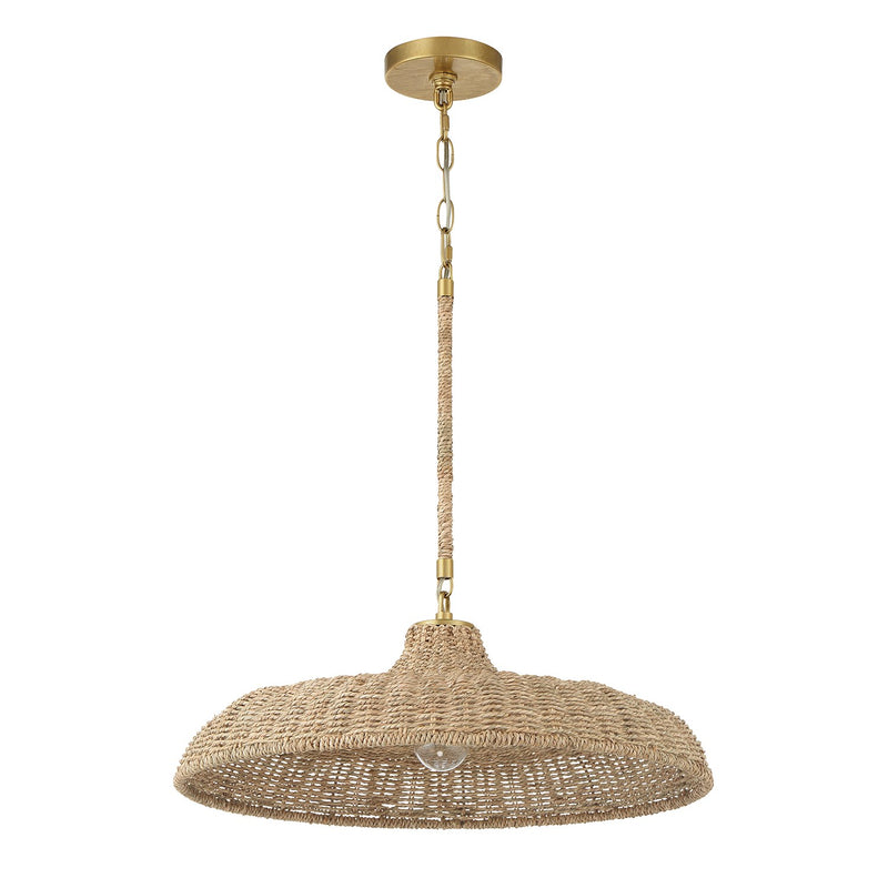 Odessa 1 Light 20.5" Pendant in Soft Gold