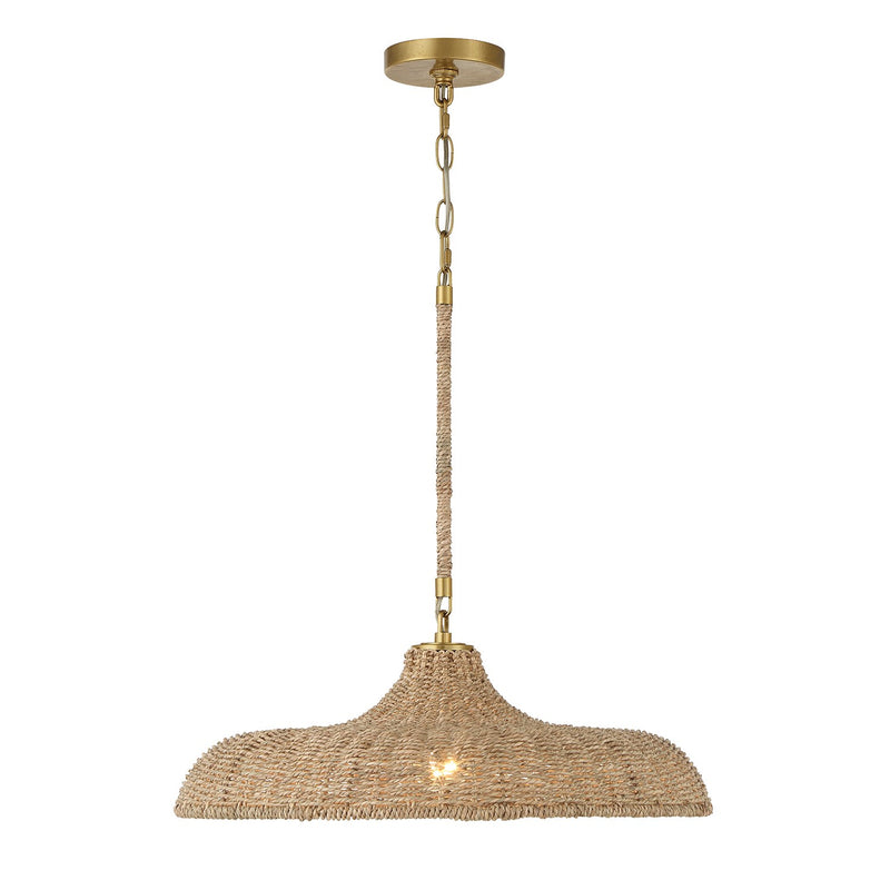 Odessa 1 Light 20.5" Pendant in Soft Gold