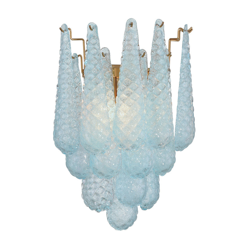 Ollie 2 Light 14" Sconce in Aged Brass