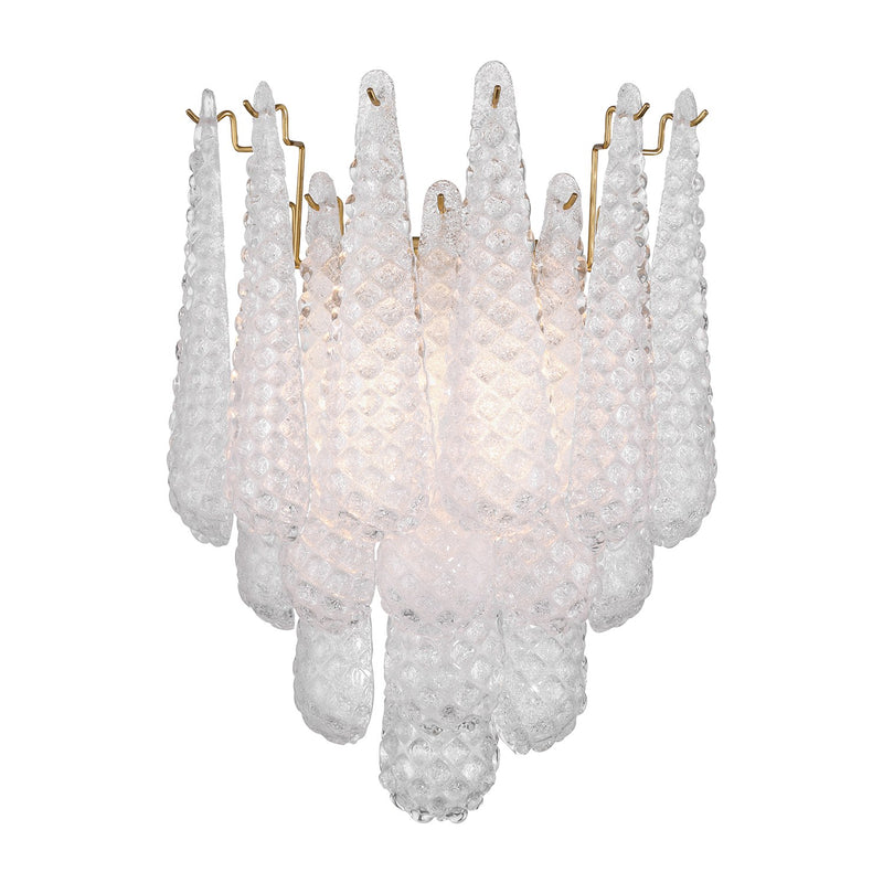 Ollie 2 Light 14" Sconce in Aged Brass