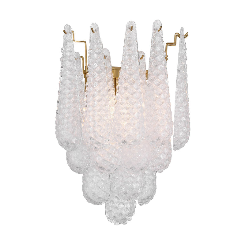 Ollie 2 Light 14" Sconce in Aged Brass