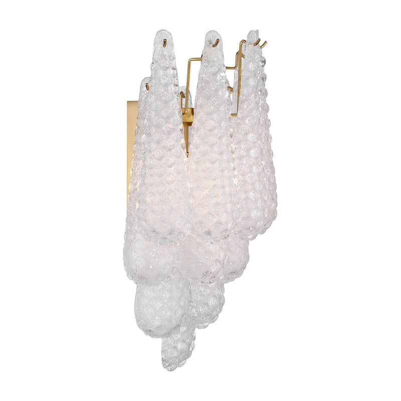 Ollie 2 Light 14" Sconce in Aged Brass