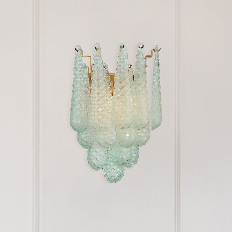 Ollie 2 Light 14" Sconce in Aged Brass in a room setting