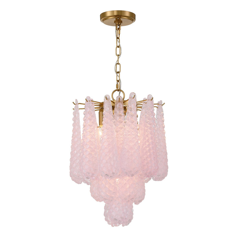 Ollie 4 Light 14.25" Pendant in Aged Brass