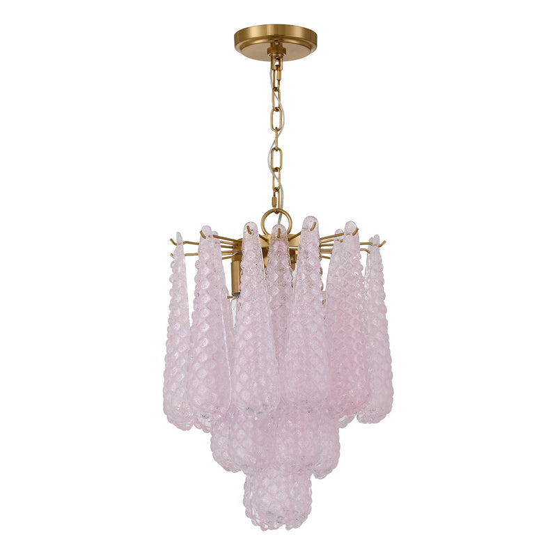 Ollie 4 Light 14.25" Pendant in Aged Brass