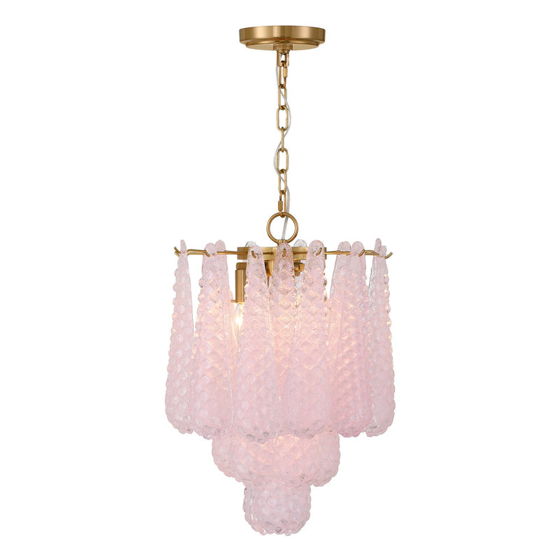Ollie 4 Light 14.25" Pendant in Aged Brass