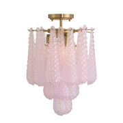 Ollie 4 Light 14.25" Semi Flush Mount in Aged Brass