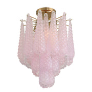 Ollie 4 Light 14.25" Semi Flush Mount in Aged Brass