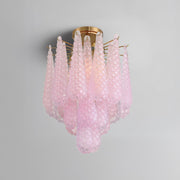 Ollie 4 Light 14.25" Semi Flush Mount in Aged Brass in a room setting