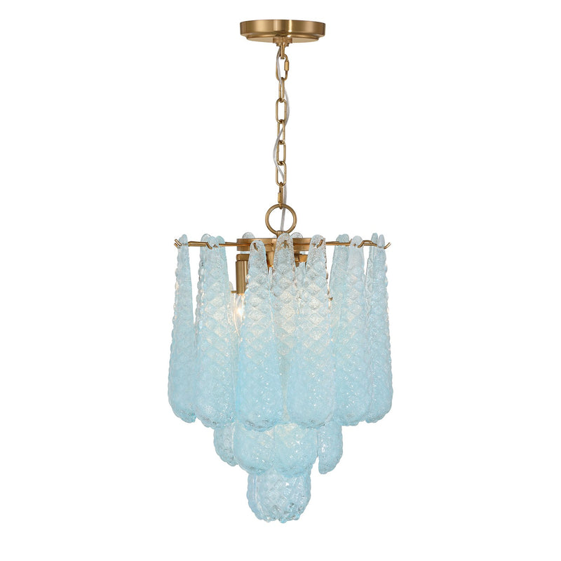 Ollie 4 Light 14.25" Pendant in Aged Brass