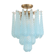 Ollie 4 Light 14.25" Semi Flush Mount in Aged Brass