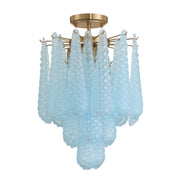 Ollie 4 Light 14.25" Semi Flush Mount in Aged Brass