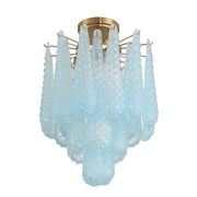 Ollie 4 Light 14.25" Semi Flush Mount in Aged Brass