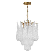 Ollie 4 Light 14.25" Pendant in Aged Brass