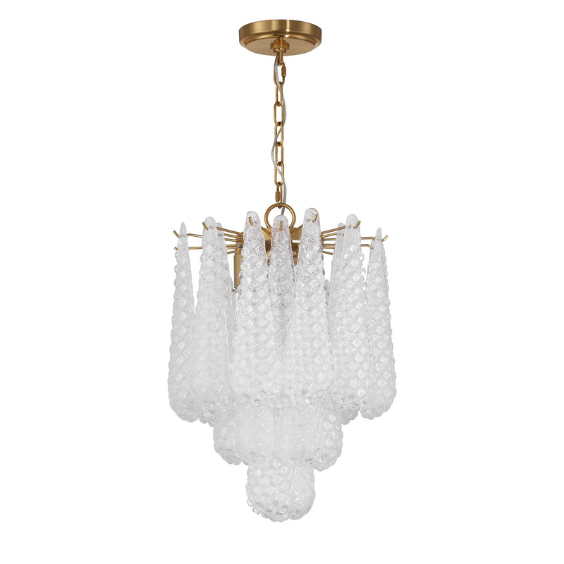 Ollie 4 Light 14.25" Pendant in Aged Brass