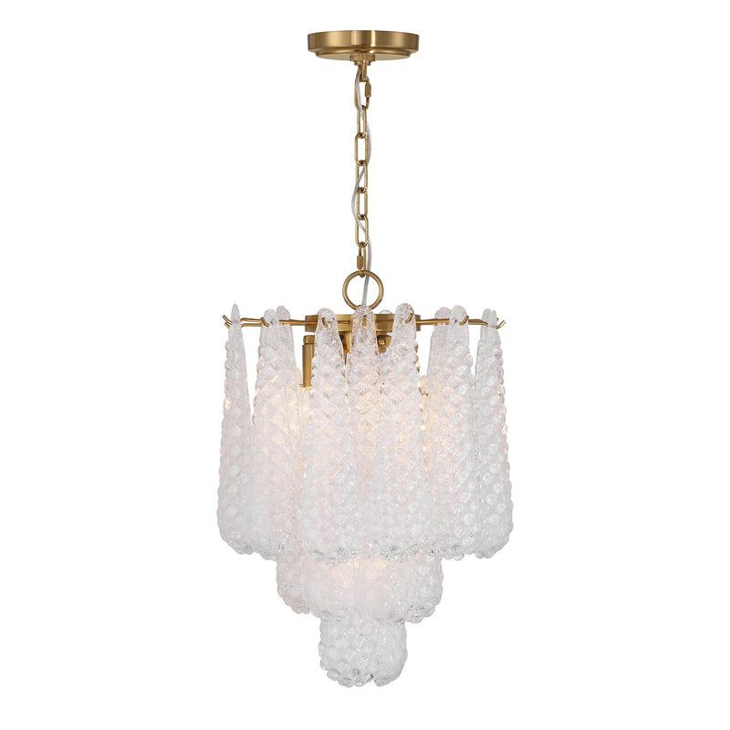Ollie 4 Light 14.25" Pendant in Aged Brass