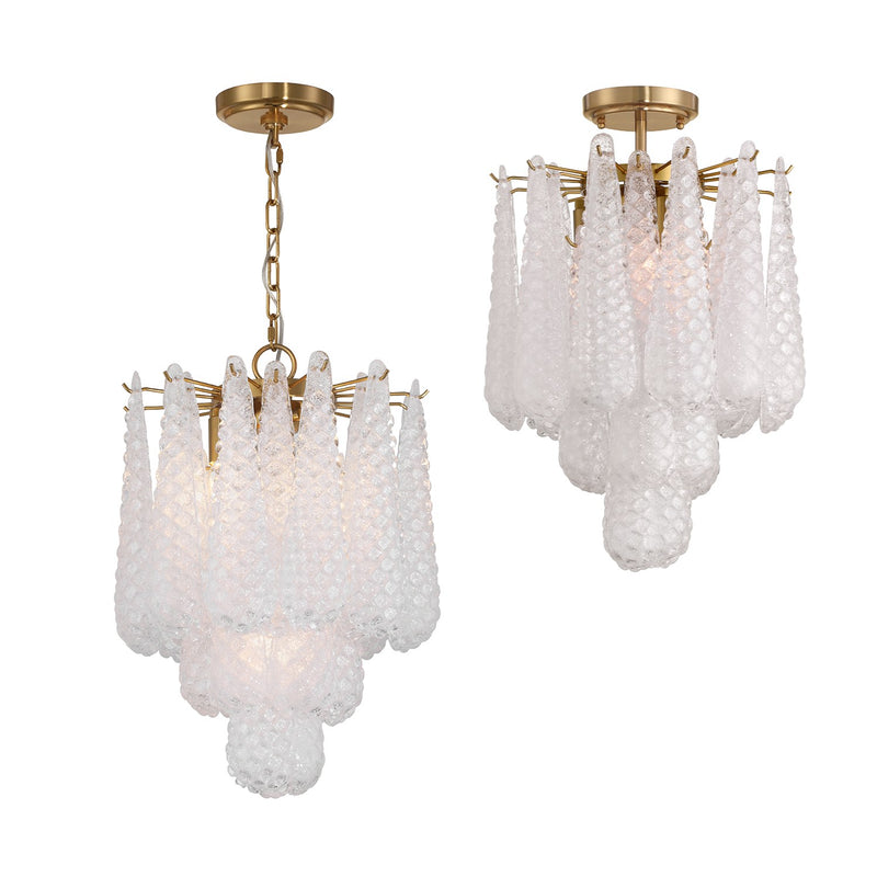 Ollie 4 Light 14.25" Pendant in Aged Brass