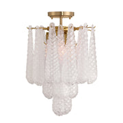 Ollie 4 Light 14.25" Semi Flush Mount in Aged Brass