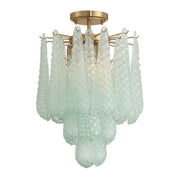 Ollie 4 Light 14.25" Semi Flush Mount in Aged Brass