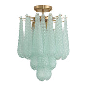 Ollie 4 Light 14.25" Semi Flush Mount in Aged Brass