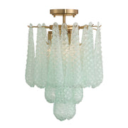 Ollie 4 Light 14.25" Semi Flush Mount in Aged Brass