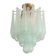 Ollie 4 Light 14.25" Semi Flush Mount in Aged Brass
