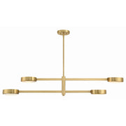 Orson 4 Light 54" Linear Chandelier in Modern Gold