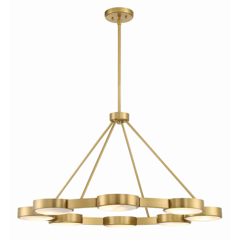 Orson 8 Light 38.5" Chandelier in Modern Gold