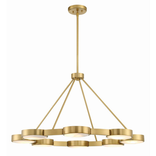 Orson 8 Light 38.5" Chandelier in Modern Gold