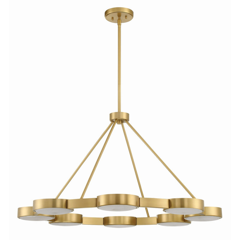 Orson 8 Light 38.5" Chandelier in Modern Gold