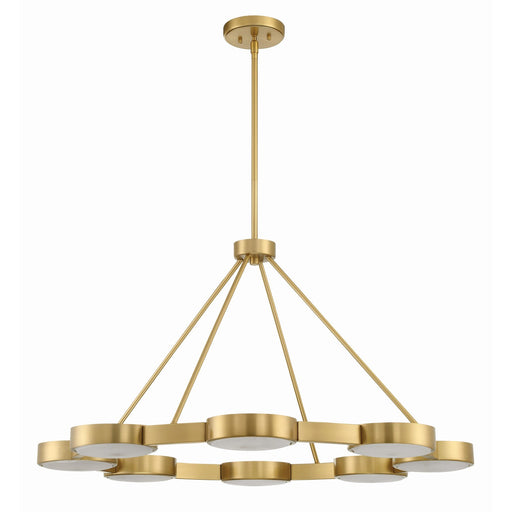 Orson 8 Light 38.5" Chandelier in Modern Gold