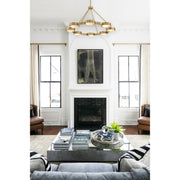 Orson 8 Light 38.5" Chandelier in Modern Gold in a room setting