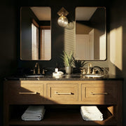 Orly 1 Light 7.5" Sconce in Aged Brass in a room setting