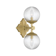 Orly 2 Light 7.5" Sconce in Aged Brass